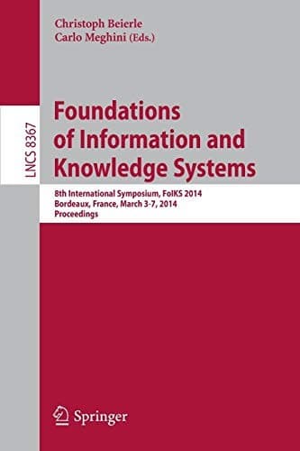 Tapa de Foundations of Information and Knowledge Systems