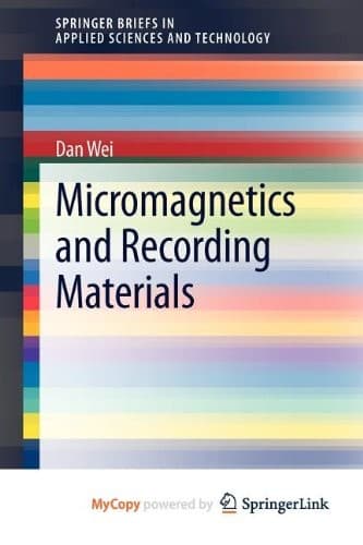 Tapa de Micromagnetics and Recording Materials