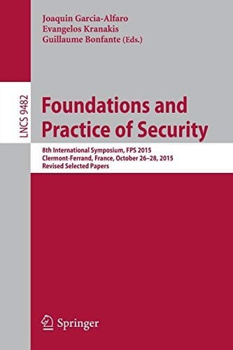 Tapa de Foundations and Practice of Security