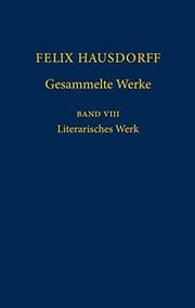 Tapa de Felix Hausdorff - Gesammelte Werke Band 8