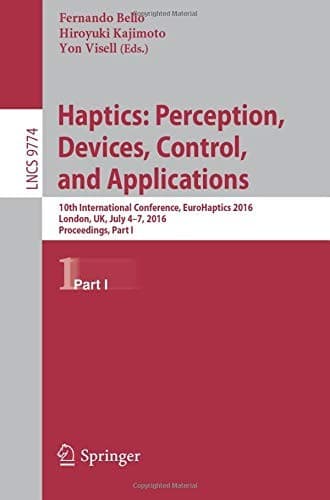 Tapa de Haptics : Perception, Devices, Control, and Applications