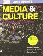 Tapa de Loose-leaf Version of Media and Culture with 2015 Update 9e & LaunchPad for Media and Culture with 2015 Update 9e