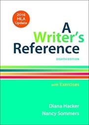 Tapa de A Writer's Reference with Exercises with 2016 MLA Update