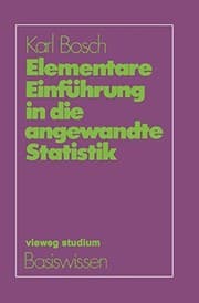 Tapa de Elementare Einführung in die angewandte Statistik