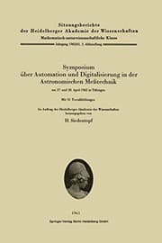 Tapa de Symposium Über Automation Und Digitalisierung in Der Astronomischen Meßtechnik Am 27. Und 28. April 1962 in Tübingen