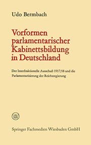 Tapa de Vorformen parlamentarischer Kabinettsbildung in Deutschland