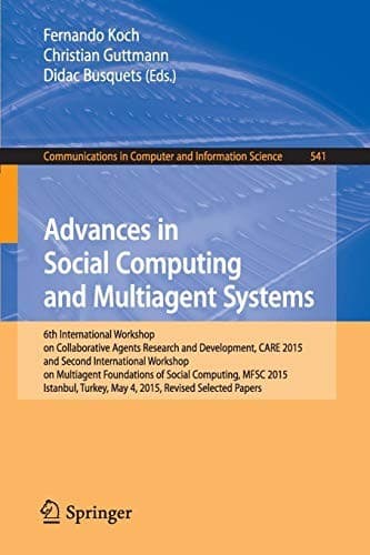 Tapa de Advances in Social Computing and Multiagent Systems
