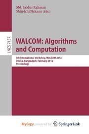 Tapa de WALCOM : Algorithm and Computation