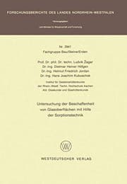 Tapa de Untersuchung der Beschaffenheit von Glasoberflächen mit Hilfe der Sorptionstechnik