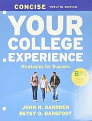 Tapa de Loose-leaf Version for Your College Experience Concise