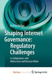 Tapa de Shaping Internet governance