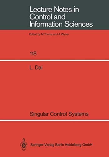Tapa de Singular Control Systems