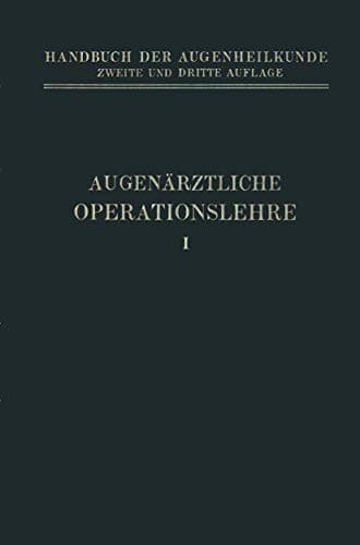 Tapa de Augenärztliche Operationslehre