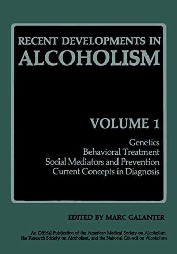 Tapa de Recent Developments in Alcoholism
