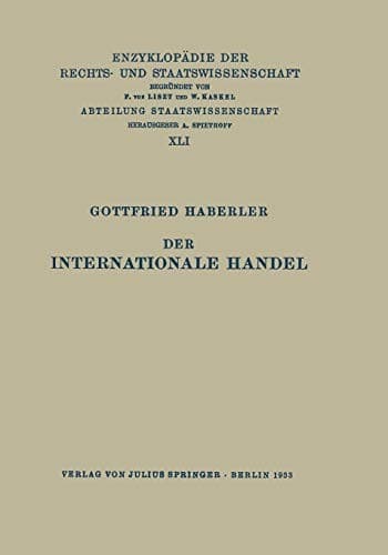 Tapa de Der Internationale Handel