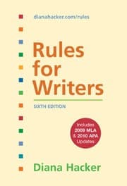 Tapa de Rules for Writers with Tabs with 2009 MLA and 2010 APA Updates
