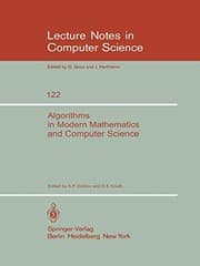 Tapa de Algorithms in Modern Mathematics and Computer Science