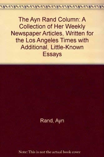 Tapa de The Ayn Rand column