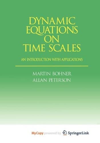 Tapa de Dynamic Equations on Time Scales