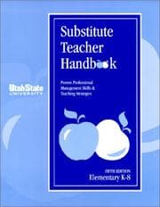 Tapa de Substitute Teacher Handbook K-8
