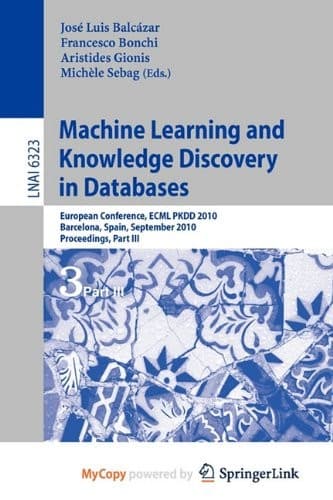 Tapa de Machine Learning and Knowledge Discovery in Databases