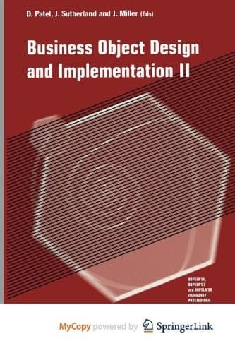 Tapa de Business Object Design and Implementation II