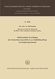 Tapa de Mathematische Grundlagen der Zweiortskurvenverfahren zur Stabilitätsprüfung von Regelungssystemen