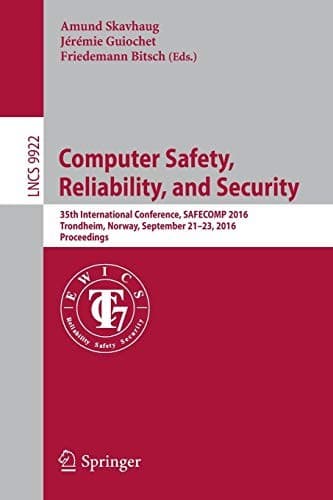 Tapa de Computer Safety, Reliability, and Security