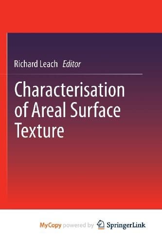 Tapa de Characterisation of Areal Surface Texture