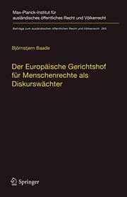 Tapa de Der Europäische Gerichtshof für Menschenrechte als Diskurswächter