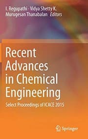 Tapa de Recent Advances in Chemical Engineering
