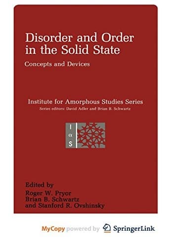 Tapa de Disorder and Order in the Solid State