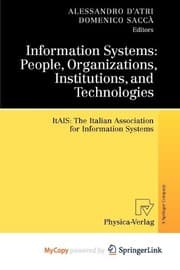 Tapa de Information Systems : People, Organizations, Institutions, and Technologies : ItAIS