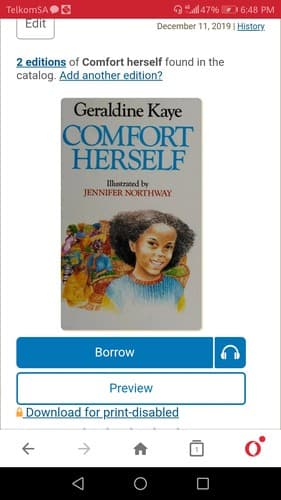 Tapa de Comfort herself