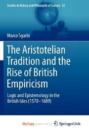 Tapa de The Aristotelian Tradition and the Rise of British Empiricism