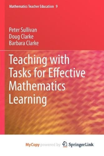 Tapa de Teaching with Tasks for Effective Mathematics Learning