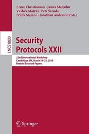 Tapa de Security Protocols XXII