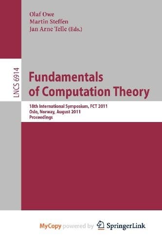 Tapa de Fundamentals of Computation Theory