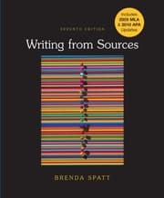Tapa de Writing from Sources with 2009 MLA and 2010 APA Updates