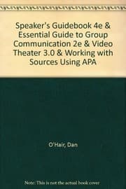 Tapa de Speaker's Guidebook 4e & Essential Guide to Group Communication 2e & Video Theater 3.0 & Working with Sources Using APA