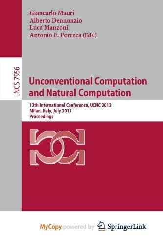 Tapa de Unconventional Computation and Natural Computation