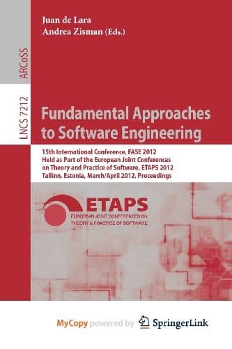 Tapa de Fundamental Approaches to Software Engineering