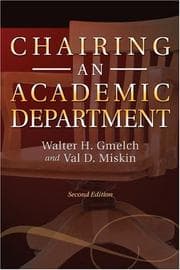 Tapa de Chairing an academic department