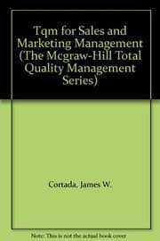 Tapa de TQM for sales and marketing management