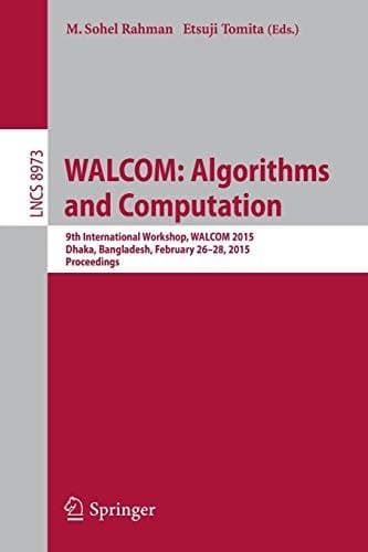 Tapa de WALCOM : Algorithms and Computation
