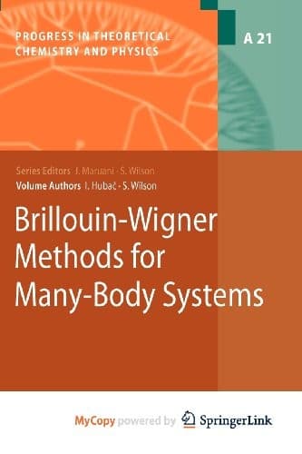 Tapa de Brillouin-Wigner Methods for Many-Body Systems