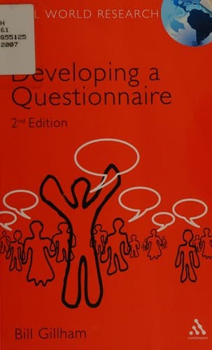 Tapa de Developing a questionnaire