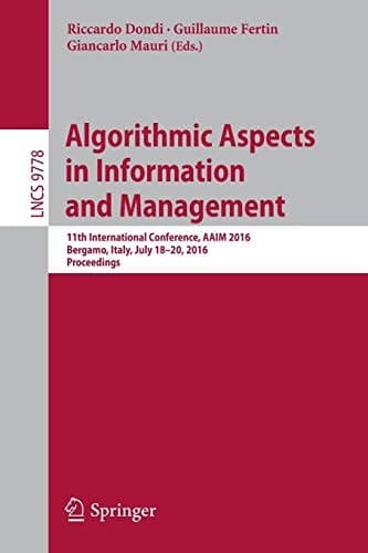 Tapa de Algorithmic Aspects in Information and Management