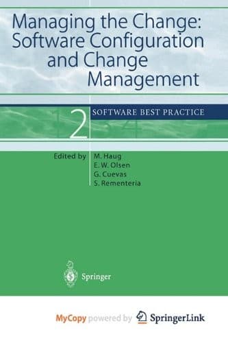 Tapa de Managing the Change : Software Configuration and Change Management
