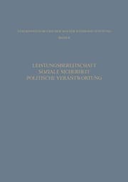 Tapa de Leistungsbereitschaft, Soziale Sicherheit, Politische Verantwortung